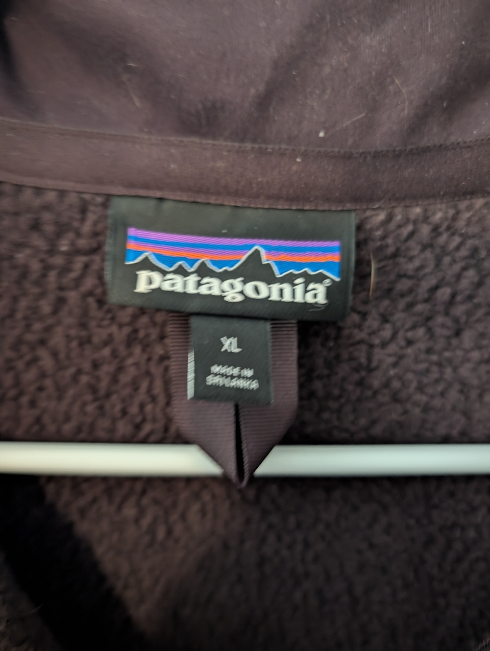 Women's XL Patagonia Better Sweater 1/4" Zip Pullover - Deep Burgundy - Picture 7 of 7